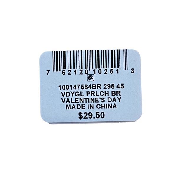 NWT Holiday Lane Gold-Tone Pavé Valentine Heart & Imitation Pearl Charm Bracelet - Picture 6 of 6